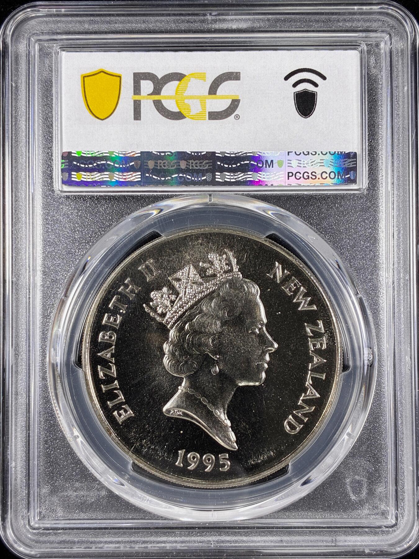 【雨安】【直播拍卖】【第0124期-评级币章】2026-01-17 周六 19:30 [评级现代] New Zeeland 新西兰 5元 1995年 新西兰蜜雀  PCGS-MS67