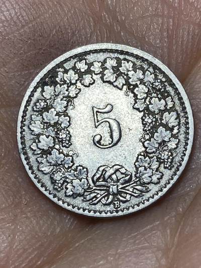 2026年第八场(总第一百七十七场）外国好品散币场(免佣金) - 少见版本–瑞士🇨🇭1937年5拉彭(第四版，B标伯尔尼造，纯镍材质版)