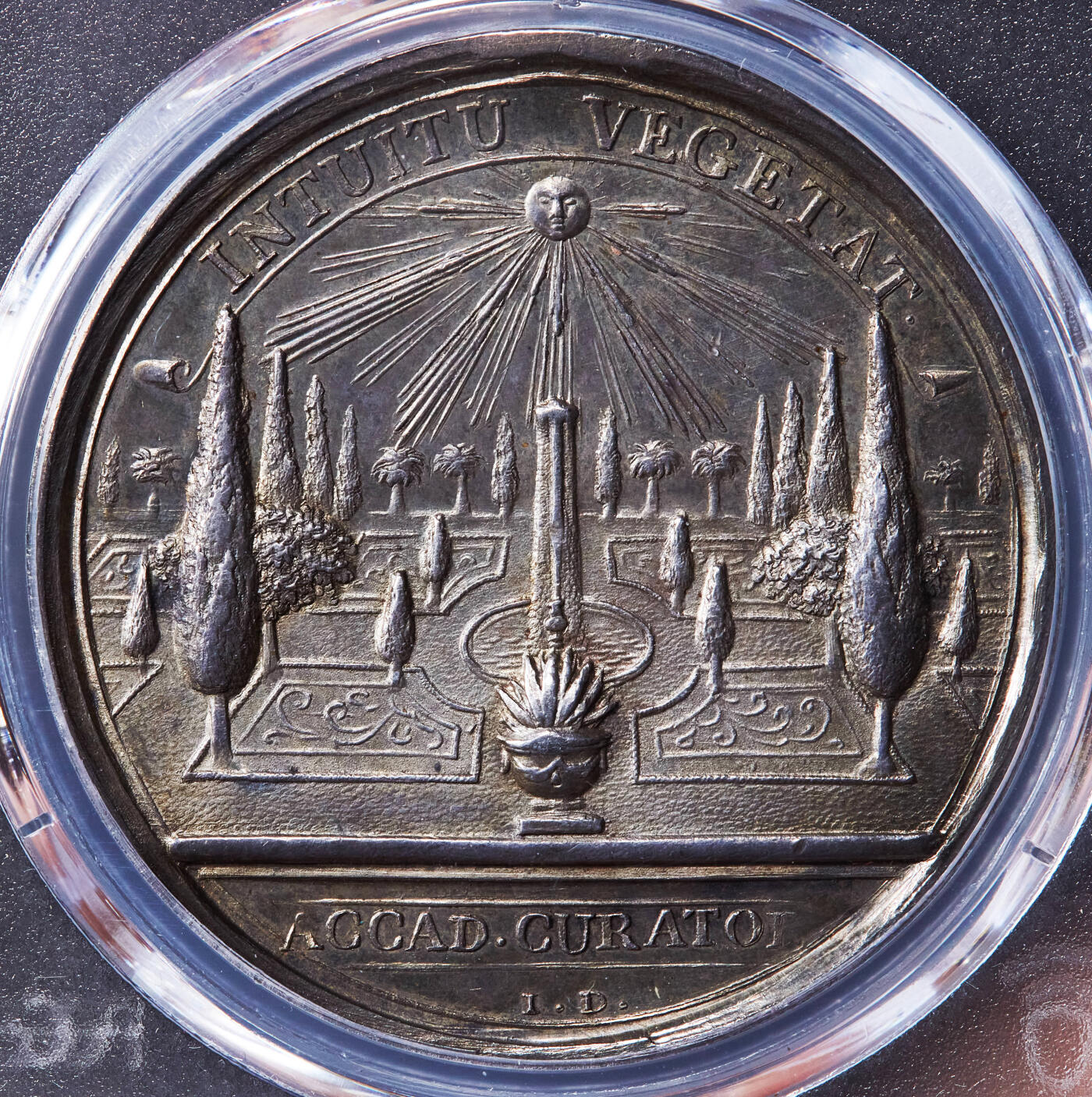 【俄甄集藏】“万象更新、马呈祥瑞”迎新春俄甄精品场-2026年(047)01-21 星期三 晚 19:30 全场包邮 瑞士1726年伯尔尼城市与文化“因愿景而繁荣”巴洛克风格纪念大银章，PCGS SP62，黄油彩老包浆，设计精美，唯一冠军分