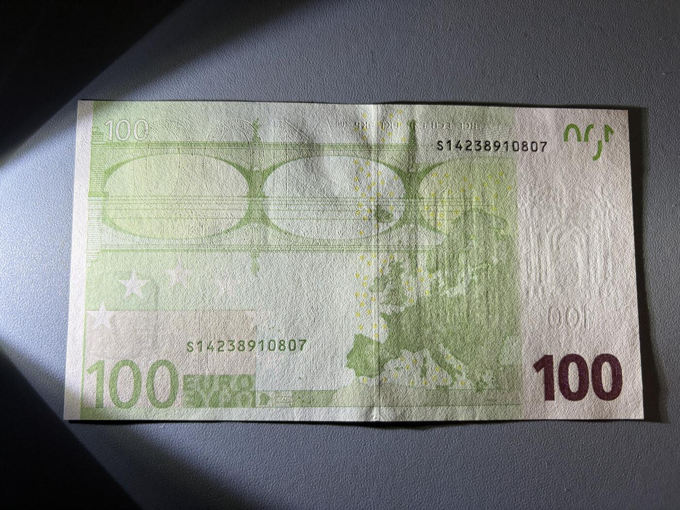 咖啡豆•收藏 2026年Jan_21th世界各国纸币拍卖 欧洲地区 2002年 意大利二签 100欧元 全新UNC 外国纸币 尾0807