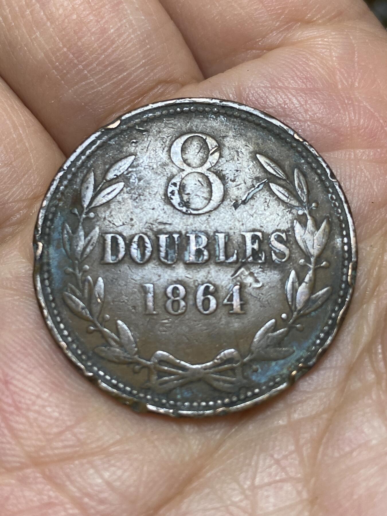 2026年第八场(总第一百七十七场）外国好品散币场(免佣金) 英属根西岛🇬🇬1864年8道布(维多利亚女王第二版，首发年)