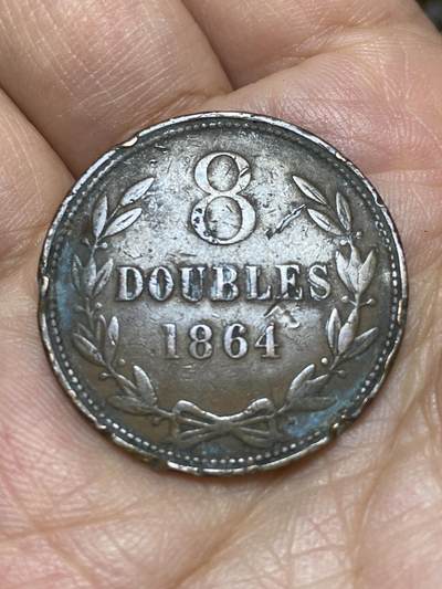 2026年第八场(总第一百七十七场）外国好品散币场(免佣金) - 英属根西岛🇬🇬1864年8道布(维多利亚女王第二版，首发年)