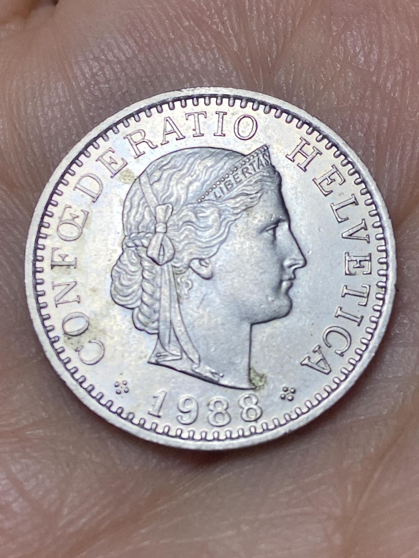 2026年第八场(总第一百七十七场）外国好品散币场(免佣金) 瑞士🇨🇭1988年20拉彭(第三版，B标伯尔尼造)