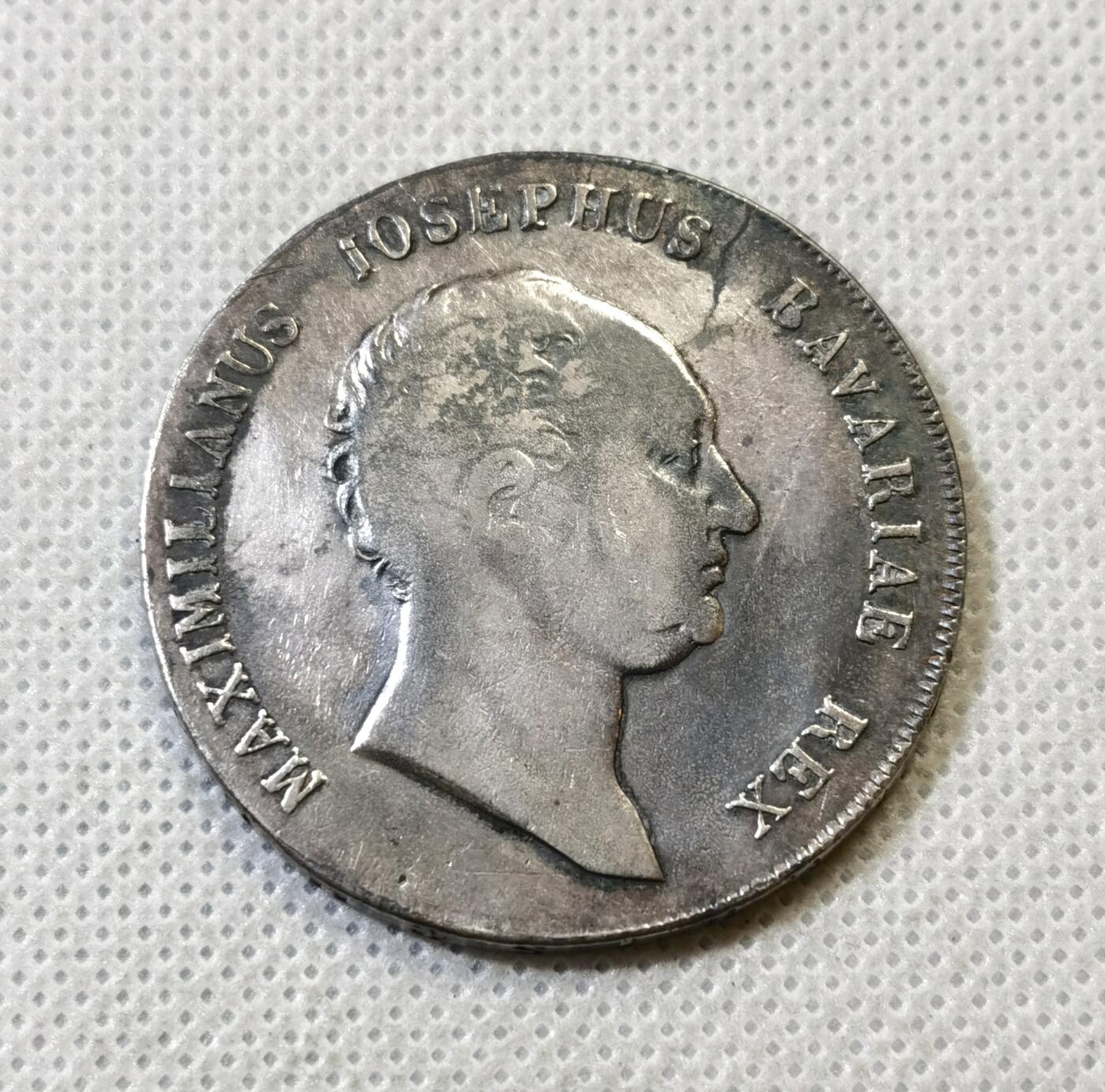 甄臻铺-世界币章拍卖（第48期）精品场拍品征集中，送拍享返佣金等优惠多多 近代.德国.Germany	德国巴伐利亚1泰勒1810年剑和权杖 边有伤 29.3克