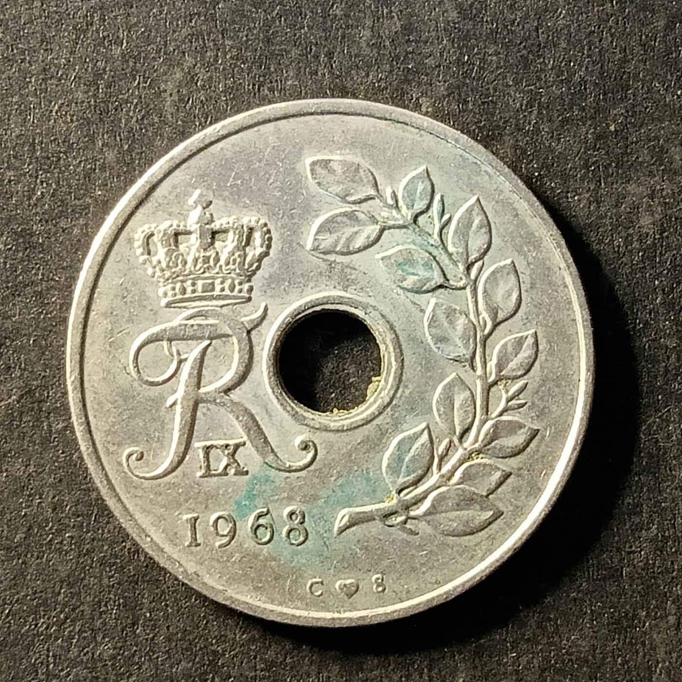 逸泉钱币2026A世界散币纸币纪念币专场A第一场 312 丹麦25欧尔硬币