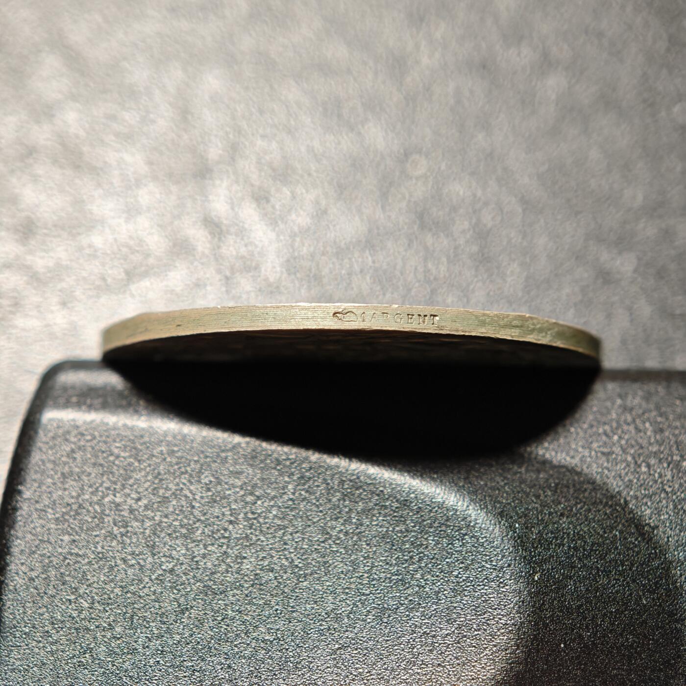 【德藏】世界币章拍卖第162期（拍品征集中~欢迎藏友联系） 1822年 法国商业和工业部专家会议纪念银章代用币 直径约：32.9mm；重约：15.2g