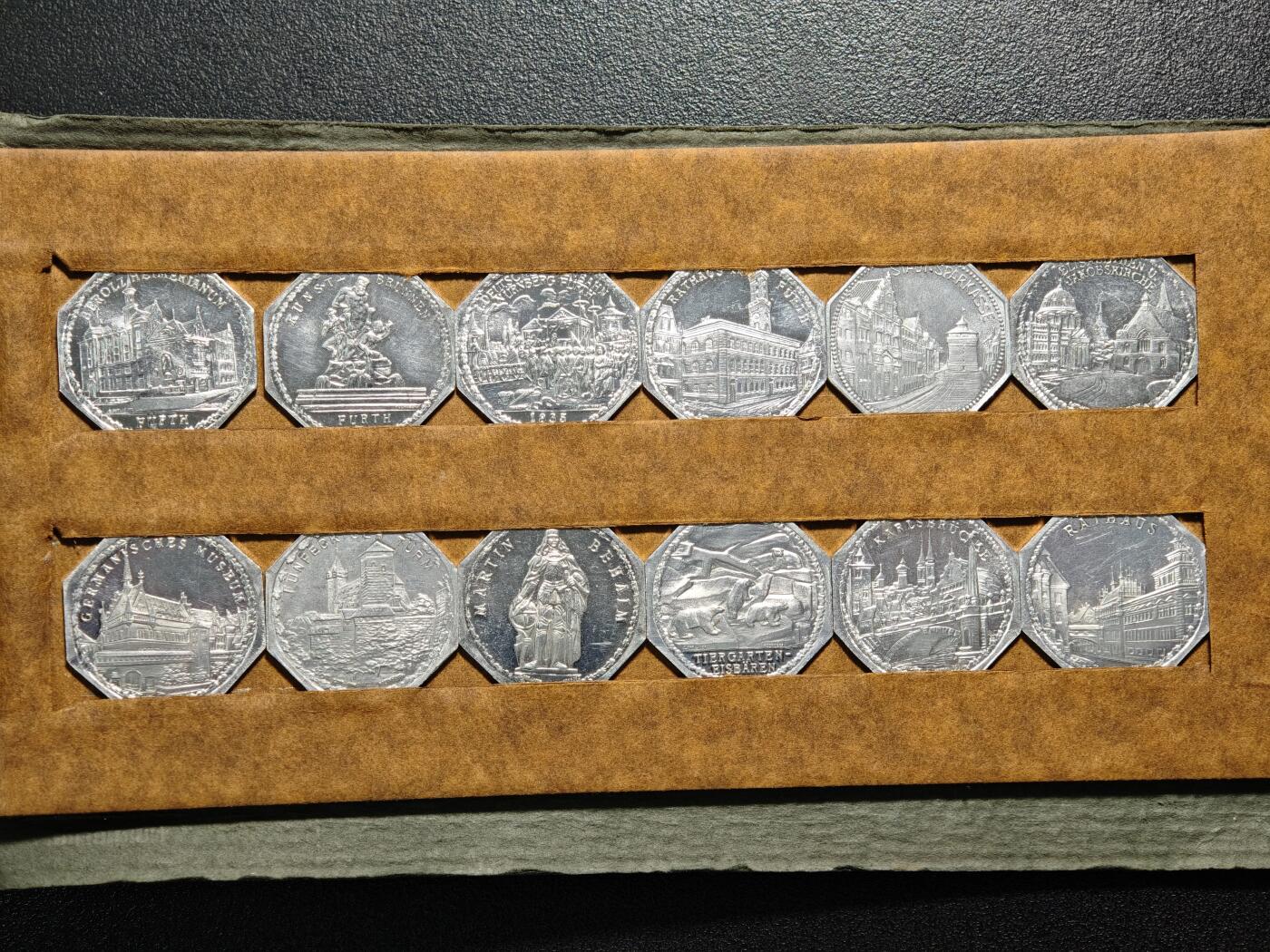 【德藏】世界币章拍卖第162期（拍品征集中~欢迎藏友联系） 48枚一组 1921年 德国纽伦堡电车代用币铝币 整套 45枚全