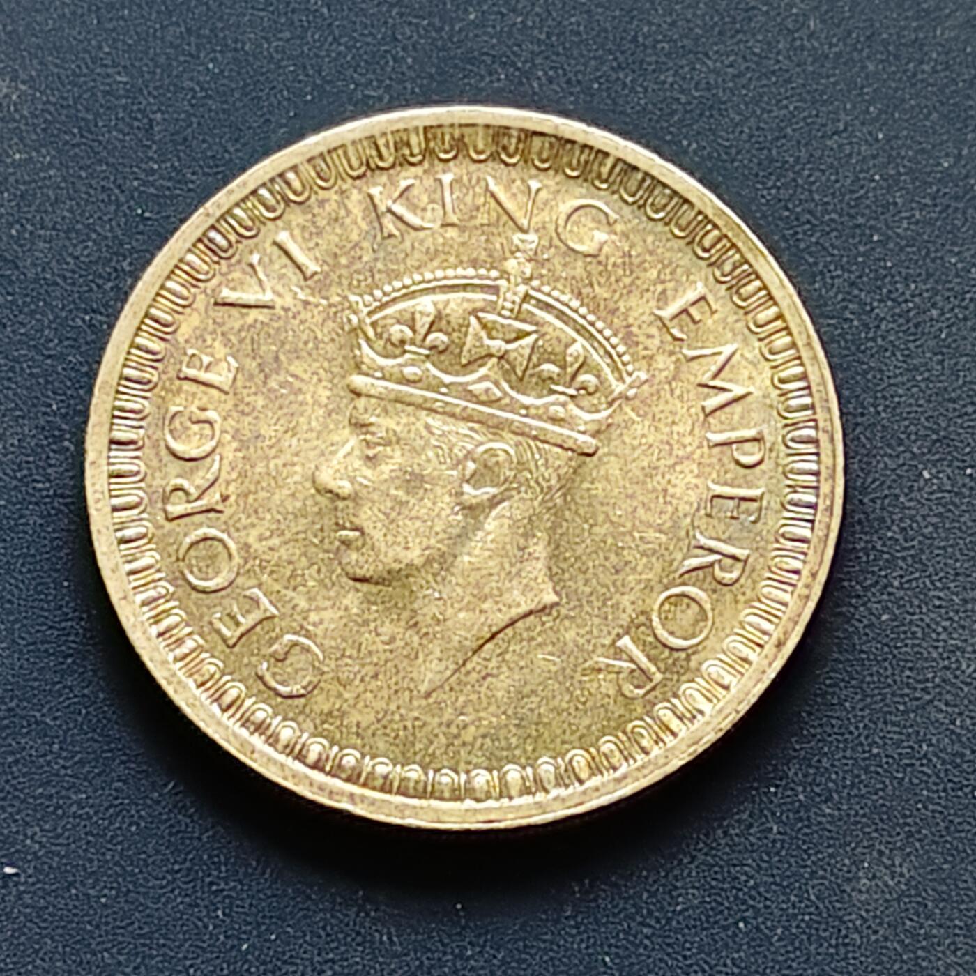 【全场包邮】纯粹捡漏拍494场 英属印度1942年乔治六世1卢比银币【30.5毫米11.66克，纯银价约117元（按20元银价折算）】