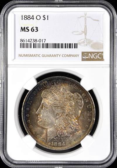 【雨安】【直播拍卖】【第0124期-评级币章】2026-01-17 周六 19:30 - [评级美洲] USA 美国 1美元 (1878-1921) 摩根 1884年O  NGC-MS63