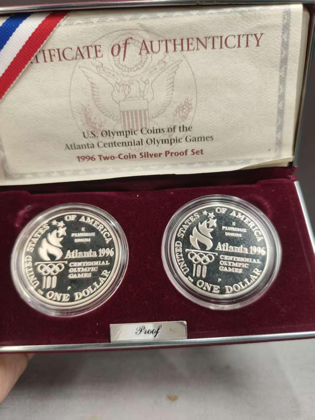 G&W世界散币，银币处理专场（第43场） 美国1996年1元银币  2枚