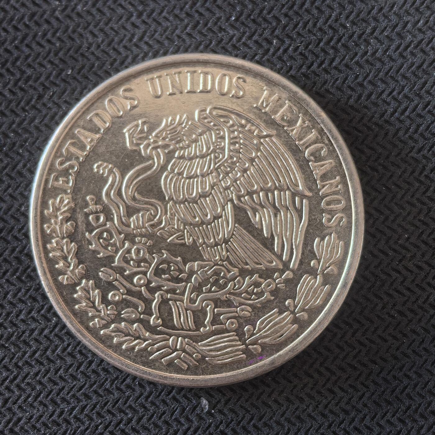 道一币馆币章第一百六十三场 墨西哥1977年莫雷洛斯头像100比索银币 27.77g 720s