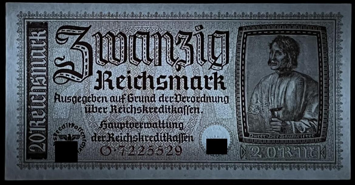 小福收藏拍卖第199期 裸钞场 本期有多张豹子号靓号 瑞士1000法郎 经典提香 毛里求斯首发年大全套 白俄罗斯5000000卢布 苏里南10000盾  爱沙尼亚  苏丹 西班牙 保加利亚 古巴等多国精美纸币 德国 1940-45年 20马克 unc