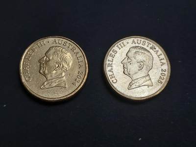 博彦收藏   1月19日 8点 钱币专场 全场包邮 - 2024-25 澳洲查尔斯硬币1元 2枚