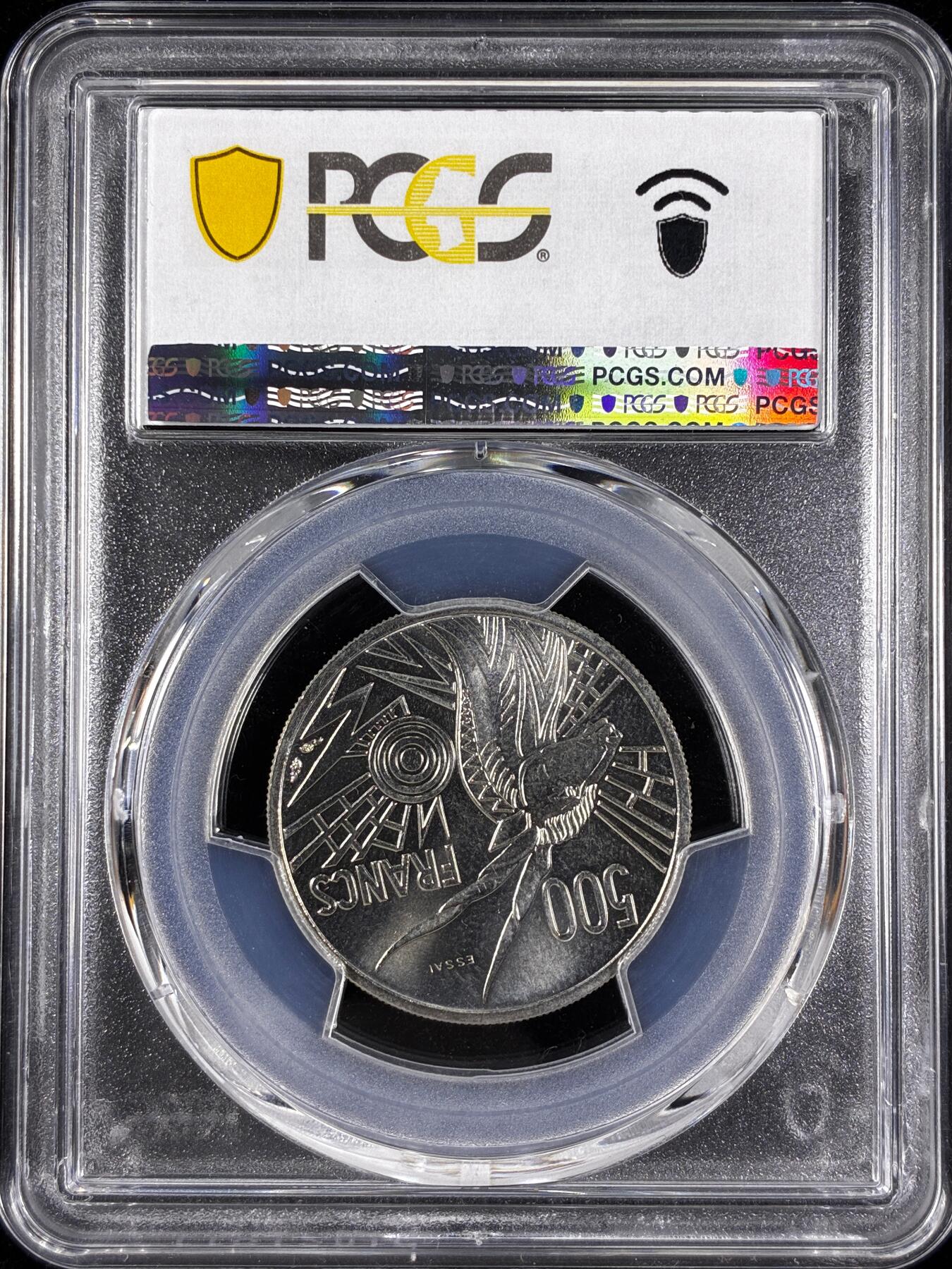 【雨安】【直播拍卖】【第0124期-评级币章】2026-01-17 周六 19:30 [评级样币] Central African States 中非共和国 样币 500法郎 1976年 PCGS-SP66