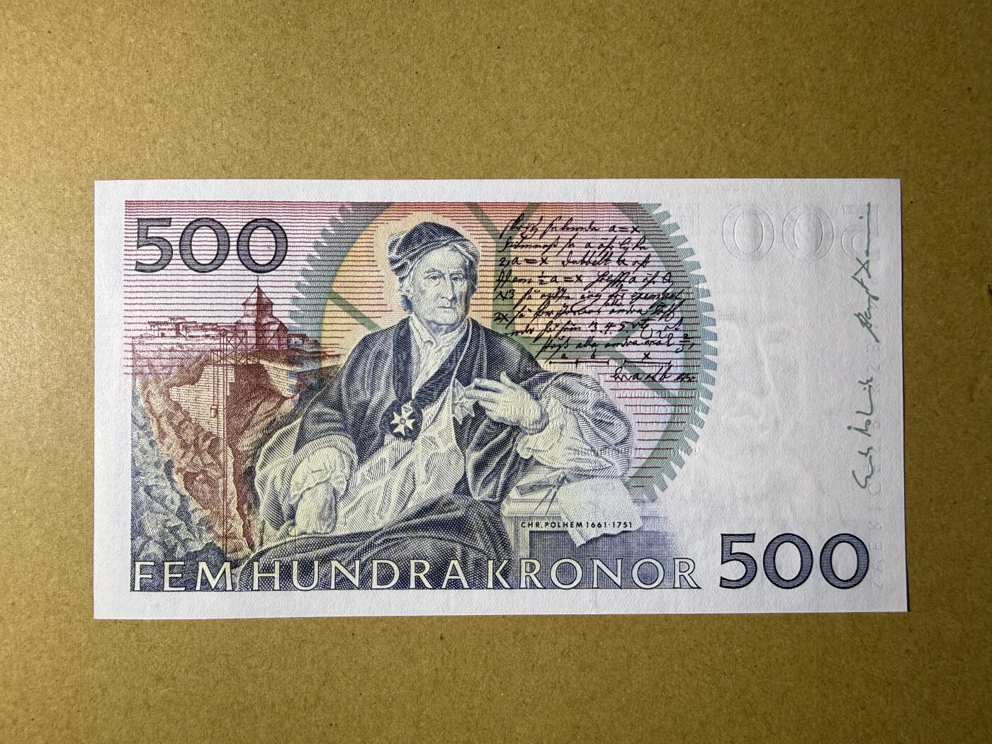 《艾美收藏》第229期-1.18周日外币荟萃 瑞典500克朗 UNC 稀少蓝卡尔 背面轻微荧光 无4