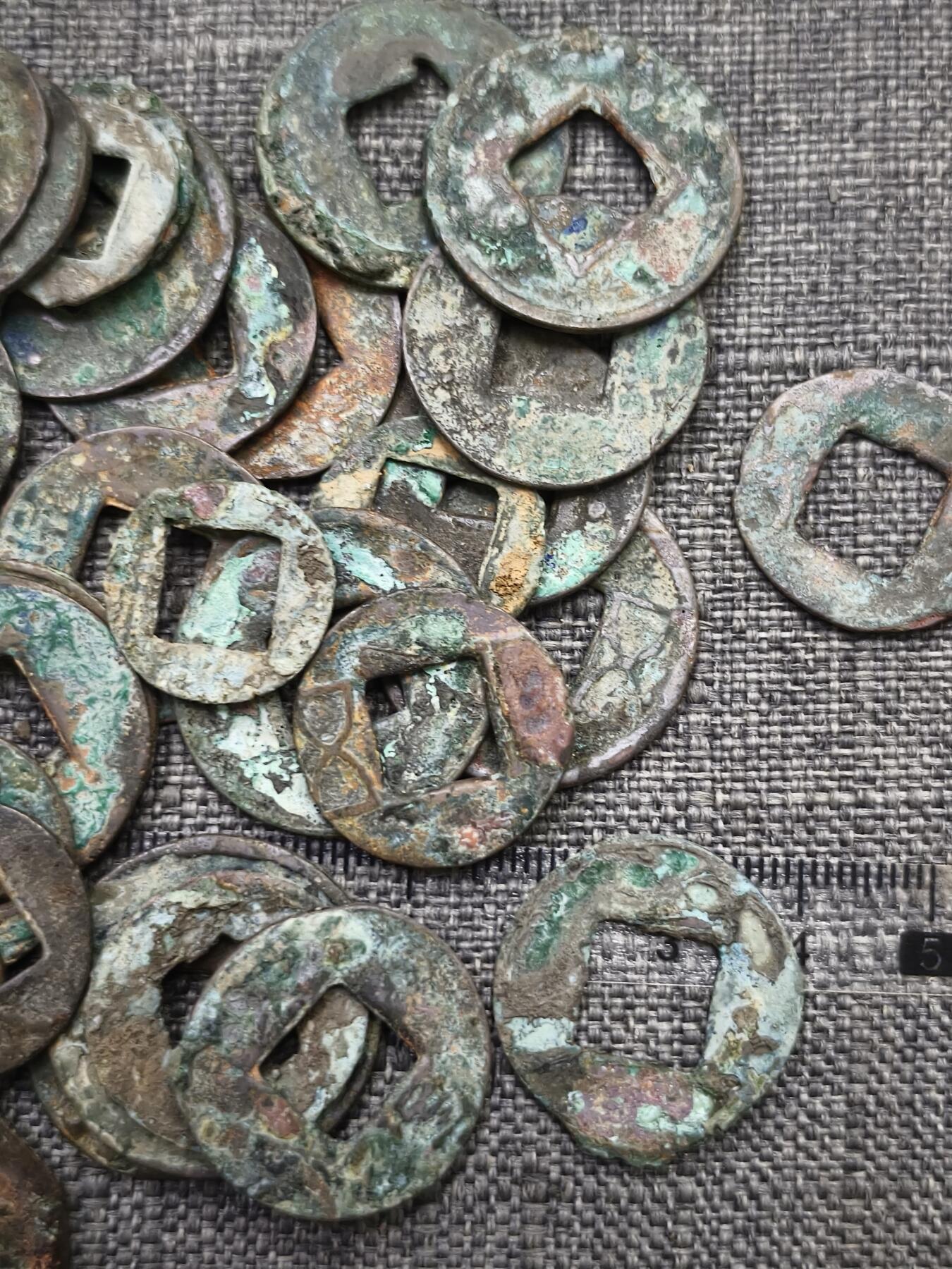 107期新疆红钱粟特钱币丝路钱币专场 五铢一组50个