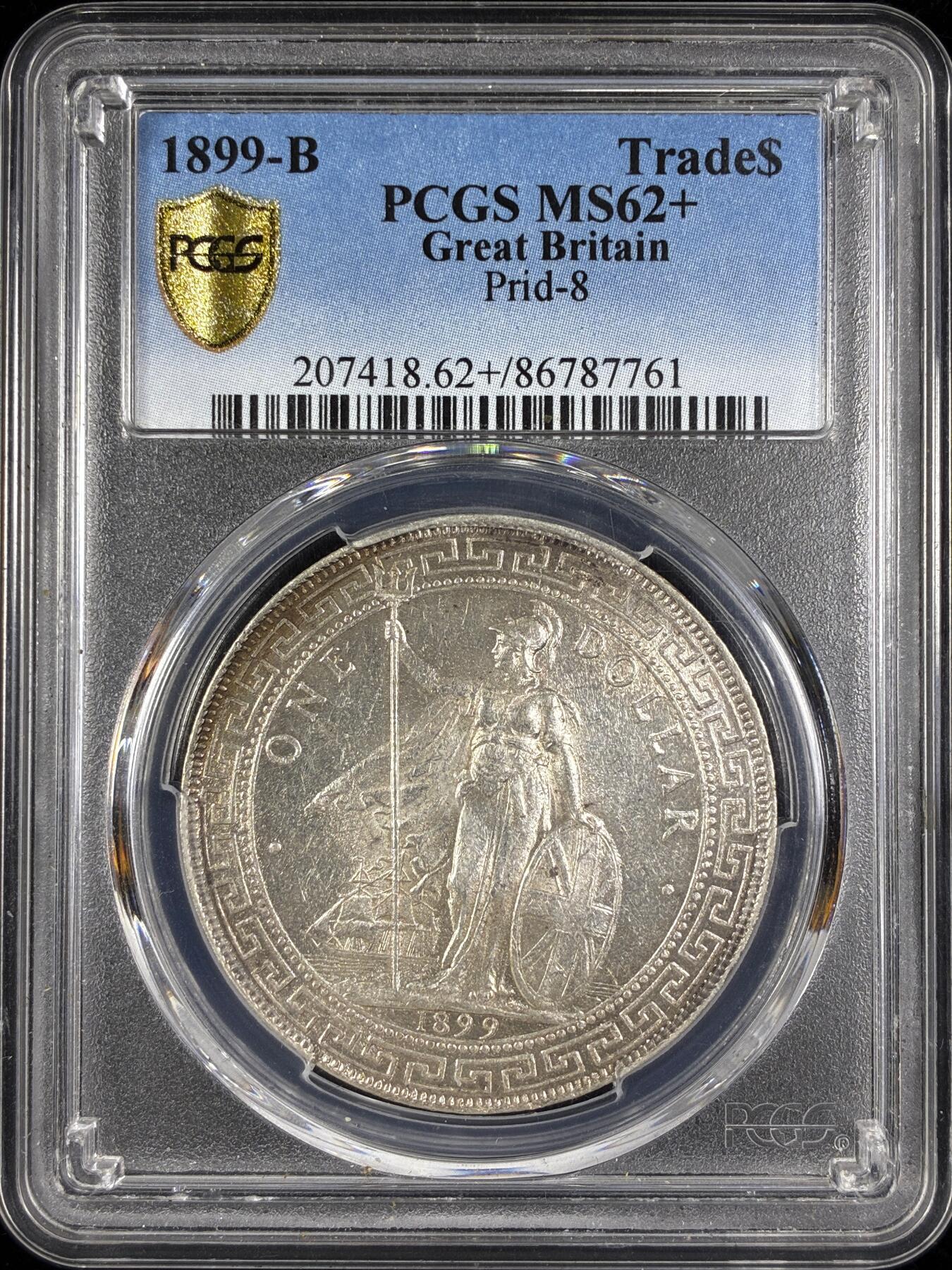 【雨安】【直播拍卖】【第0124期-评级币章】2026-01-17 周六 19:30 [评级亚洲] [贸易银] 英国 站洋 PCGS-MS62+