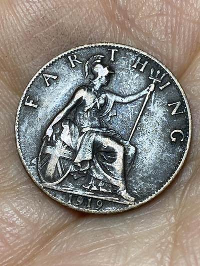 2026年第八场(总第一百七十七场）外国好品散币场(免佣金) - 英国🇬🇧1919年1法新(乔治五世第一版)