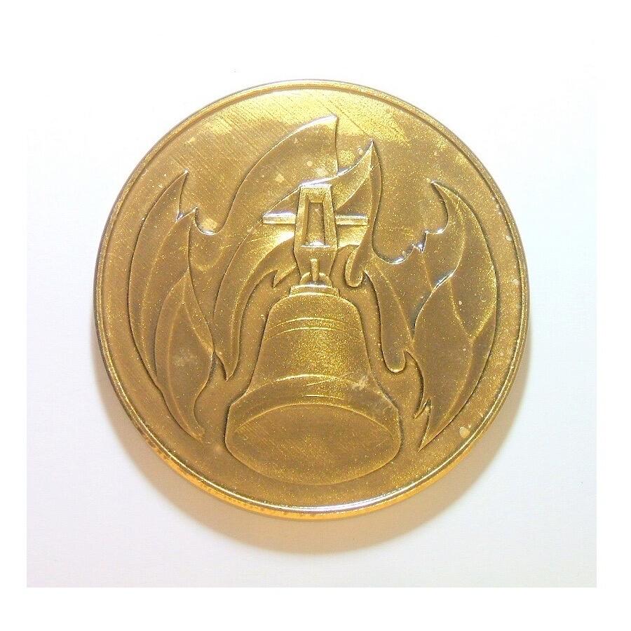 苏联1941-45年二战胜利警钟长鸣 高浮雕精制超大镀金章 70MM 50克