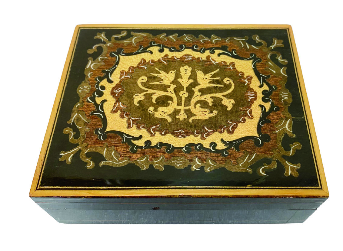 上海拍卖行2025年秋季古董珍玩拍卖会 瑞士Reuge细木嵌音乐首饰盒