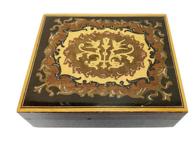 上海拍卖行2025年秋季古董珍玩拍卖会 - 瑞士Reuge细木嵌音乐首饰盒