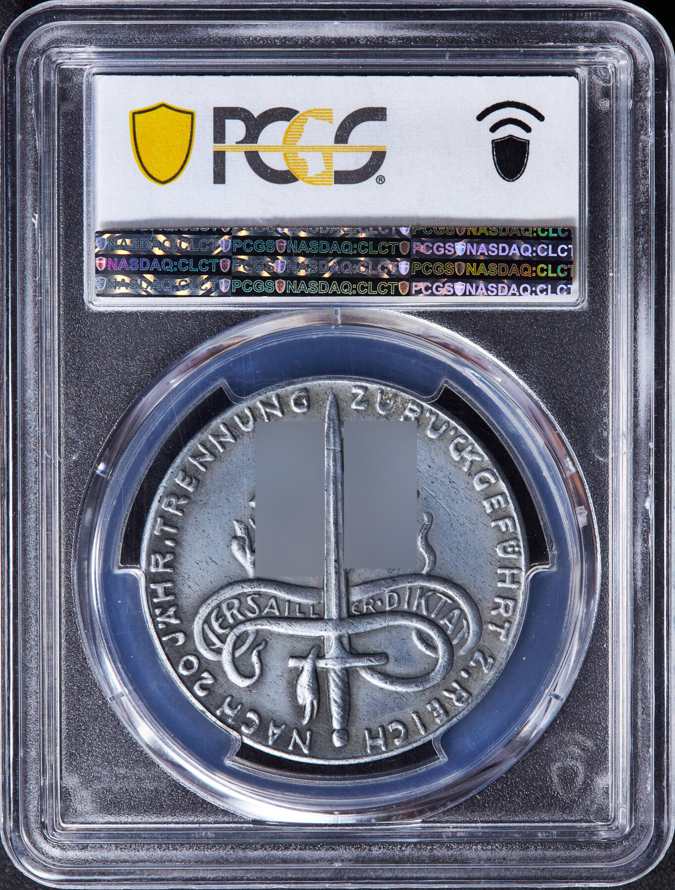 【俄甄集藏】“万象更新、马呈祥瑞”迎新春俄甄精品场-2026年(047)01-21 星期三 晚 19:30 全场包邮 德国第三帝国1940年纪念1920年反抗欧本和马尔梅迪非法全民公决锌章，PCGS SP62，磨砂底板，卡尔·哥茨名品，稀少品种，冠军分，原图联系客服或者查询相关官网查看