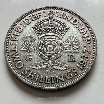 🌹外币初藏🌹🐯2026年第8场  每周二四六晚8️⃣点 接代拍 - 英国1937年2先令银币 11.3克50%银