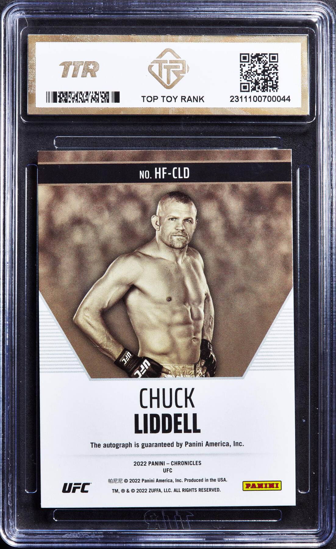 【俄甄集藏】“万象更新、马呈祥瑞”迎新春俄甄精品场-2026年(047)01-21 星期三 晚 19:30 全场包邮 卡片-Panini UFC美国综合格斗明星查克·利德尔，TTR 9.0，2022年贴签