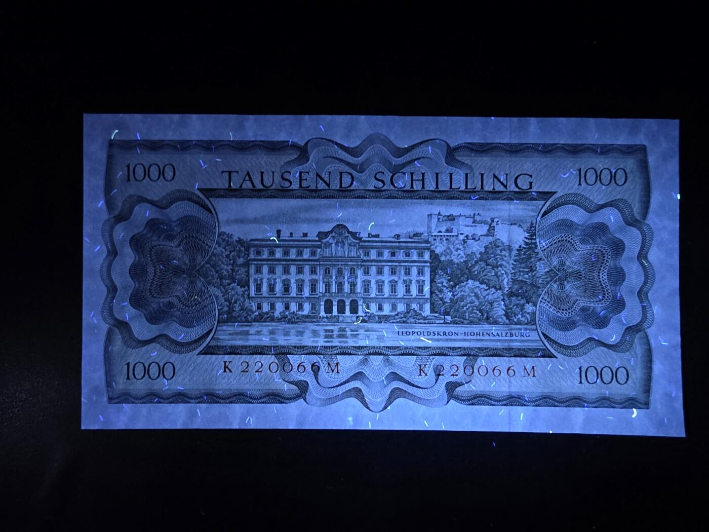 叁拾收藏第34期 奥地利1966年1000先令  苏特纳  UNC