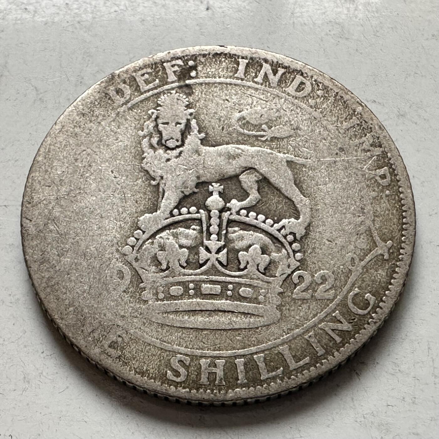 🌹外币初藏🌹🐯2026年第8场  每周二四六晚8️⃣点 接代拍 英国1922年1先令银币 5.65克50%银 b