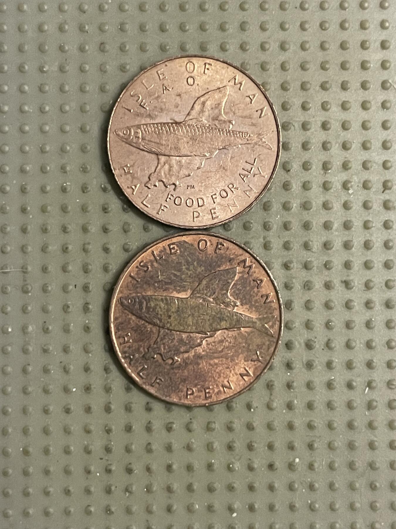 2026年第12场各国散币拍卖（总第162场）16.17两天外出，18号可以发货 马恩岛1/2便士2枚