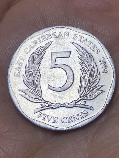 2026年第八场(总第一百七十七场）外国好品散币场(免佣金) - 东加勒比2004年5分(伊丽莎白二世老年)