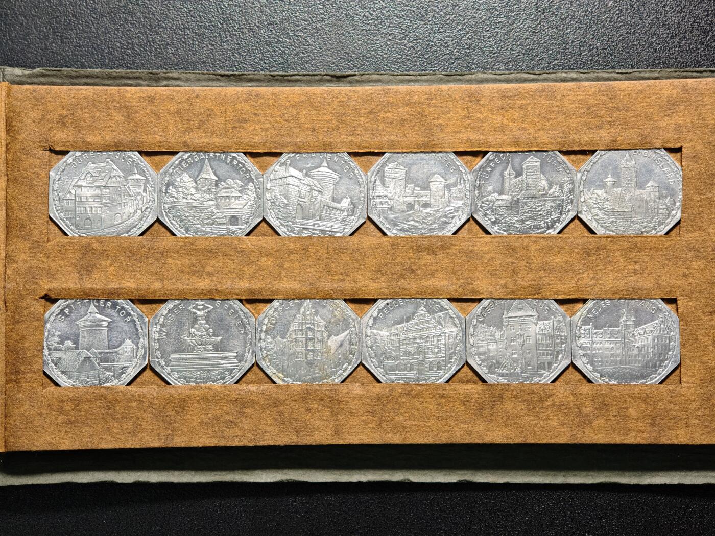 【德藏】世界币章拍卖第162期（拍品征集中~欢迎藏友联系） 48枚一组 1921年 德国纽伦堡电车代用币铝币 整套 45枚全