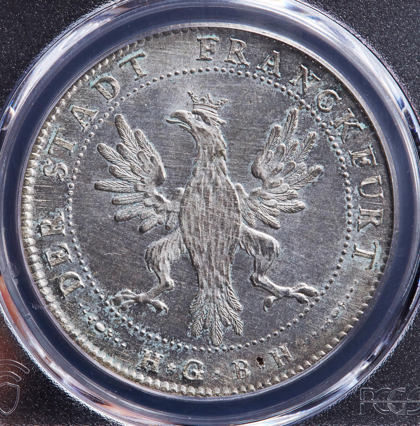 【俄甄集藏】“万象更新、马呈祥瑞”迎新春俄甄精品场-2026年(047)01-21 星期三 晚 19:30 全场包邮 神圣罗马帝国-德国法兰克福1796年HGBH版拔毛鹰1泰勒大银币，PCGS MS65，转光品相，底板凝霜，冠军