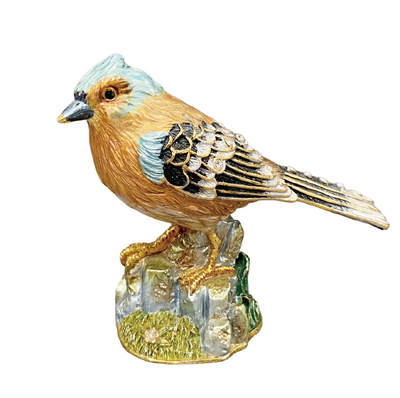 上海拍卖行2025年秋季古董珍玩拍卖会 - 欧式珐琅彩绘小鸟摆件