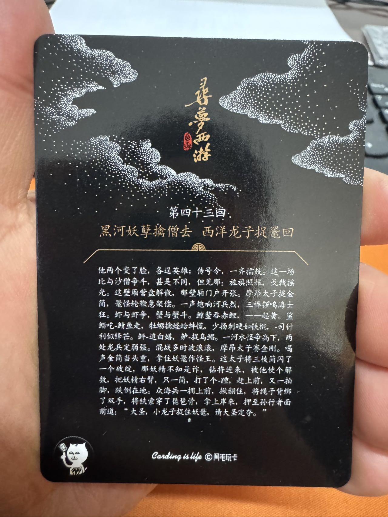 月落卡牌大清仓第4期 阿毛玩卡   寻梦西游  黑水河特卡   TY/24