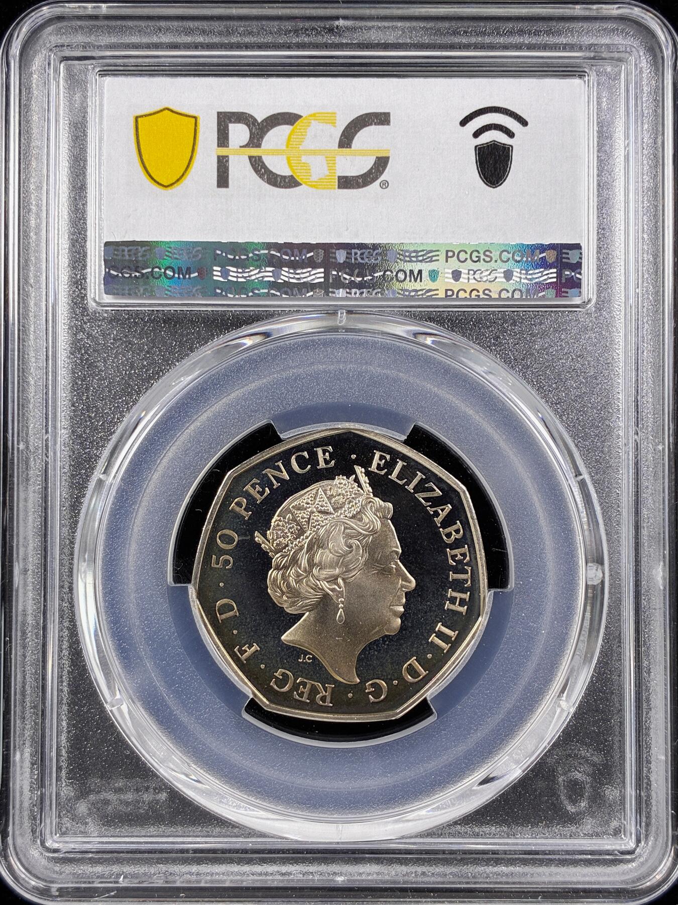 【雨安】【直播拍卖】【第0124期-评级币章】2026-01-17 周六 19:30 [评级现代] Great Britain 英国 50便士 2016年 黑斯廷斯战役 PCGS-PR68DCAM 精制币