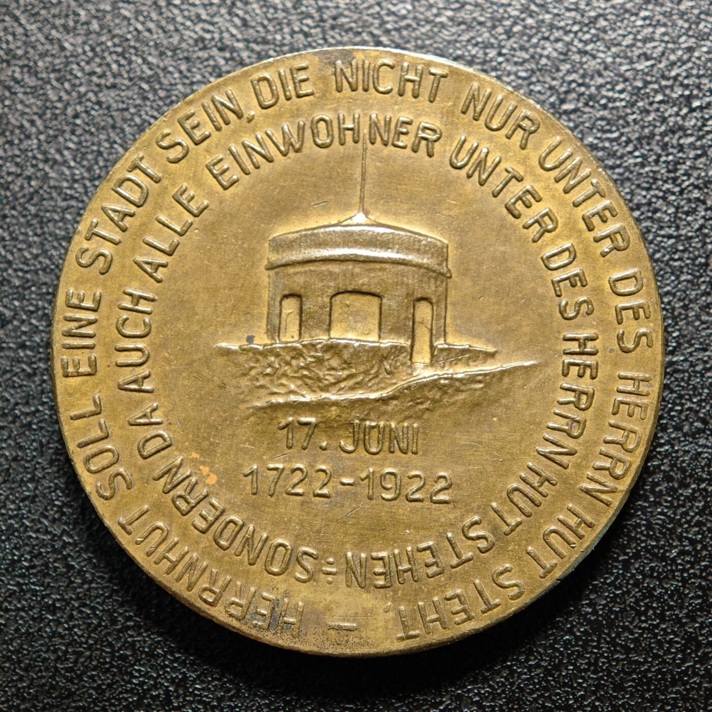 【德藏】世界币章拍卖第162期（拍品征集中~欢迎藏友联系） 1922年 奥地利亲岑道夫伯爵高浮雕纪念铜章 直径约：40.4mm；重约：32.9g