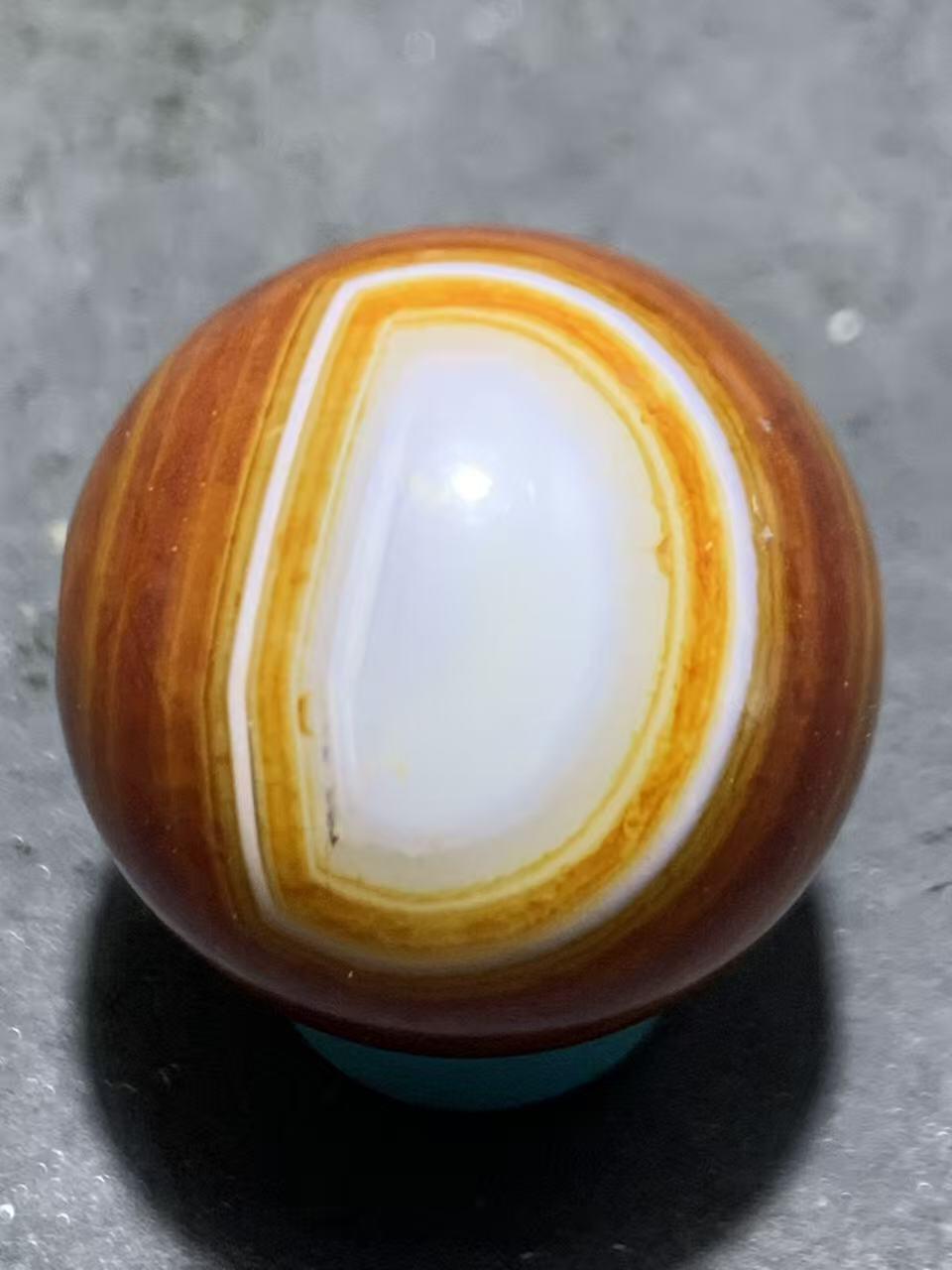 精美双天眼高玉化缠丝玛瑙2.0圆珠一颗，