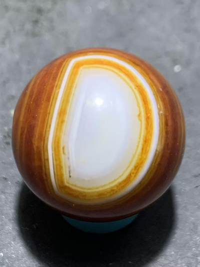 精美双天眼高玉化缠丝玛瑙2.0圆珠一颗， - 精美双天眼高玉化缠丝玛瑙2.0圆珠一颗，