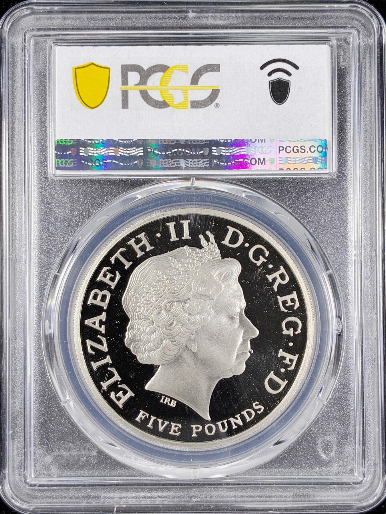 【雨安】【直播拍卖】【第0124期-评级币章】2026-01-17 周六 19:30 [评级现代] Great Britain 英国 5镑 2008年 伊丽莎白一世 PCGS-PR69DCAM 精制币