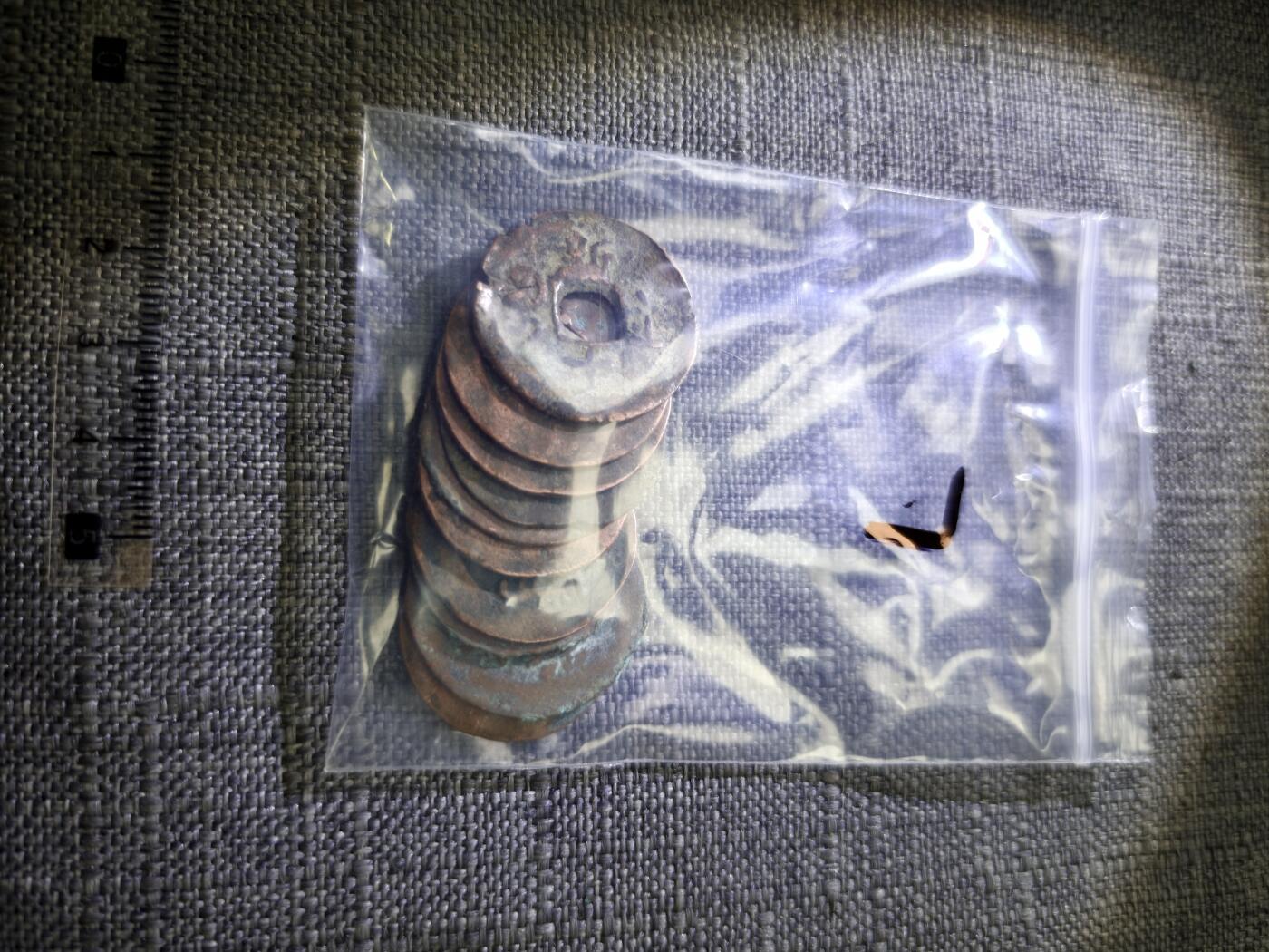 107期新疆红钱粟特钱币丝路钱币专场 毛病新疆红钱版式一组十个