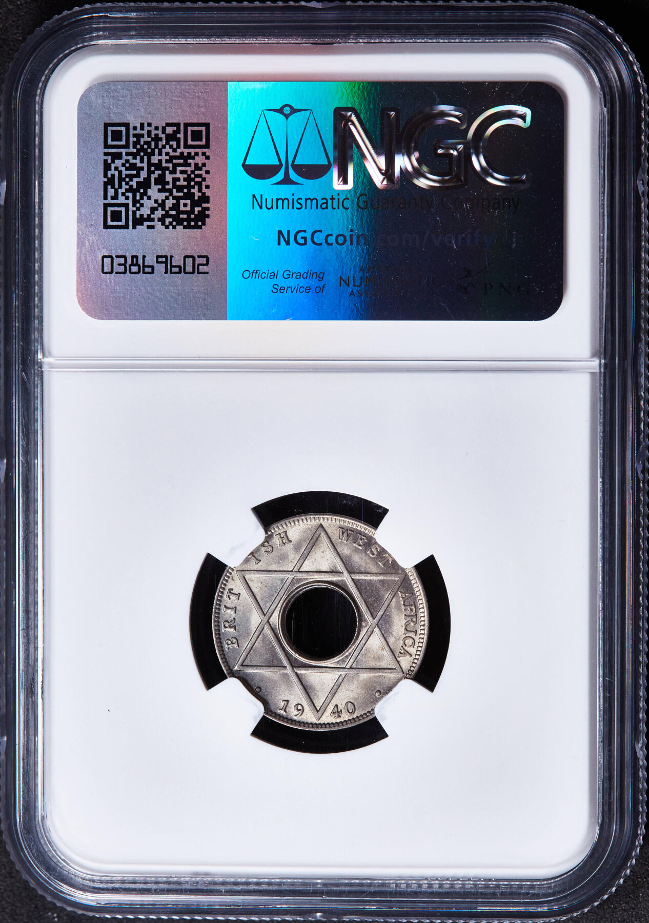 【俄甄集藏】“万象更新、马呈祥瑞”迎新春俄甄精品场-2026年(047)01-21 星期三 晚 19:30 全场包邮 英属西非1940年乔治六世1/10便士镍币，NGC MS65，顶级转光