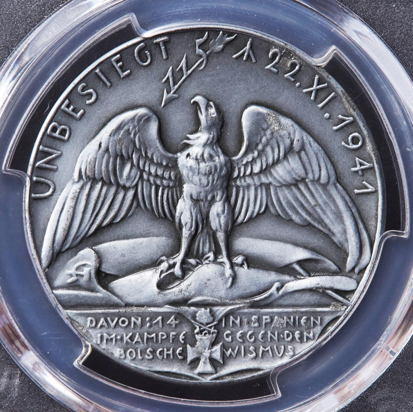 【俄甄集藏】“万象更新、马呈祥瑞”迎新春俄甄精品场-2026年(047)01-21 星期三 晚 19:30 全场包邮 德国第三帝国1941年纪念王牌飞行员维尔纳·莫尔德斯逝世超锌章，PCGS Genuine，卡尔·哥茨作品，少见品种