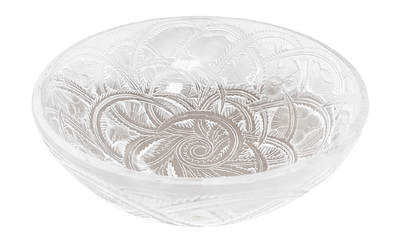 上海拍卖行2025年秋季古董珍玩拍卖会 - 法国LALIQUE"百鸟争鸣"水晶大碗(直径:23.5cm)