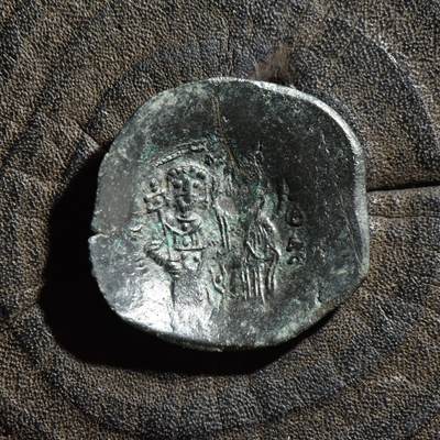 【良泉】【春节前最后一场】2月5日晚19.30点开拍！208组，本场结束后预存钱币的朋友请告知，将连同本场拍品一起邮寄，预祝诸位春节愉快！ - 【藏家出品B】拜占庭帝国 公元1143-1180 曼努埃尔一世 特拉奇碟形铜币，3.87克