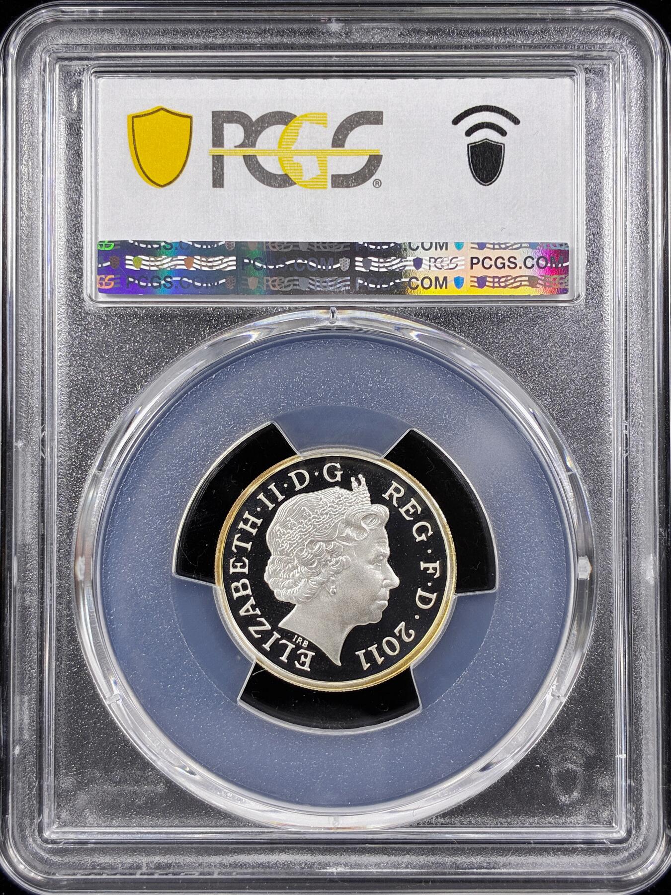 【雨安】【直播拍卖】【第0124期-评级币章】2026-01-17 周六 19:30 [评级现代] Great Britain 英国 1镑 2011年 爱丁堡纹章 PCGS-PR69DCAM 精制币