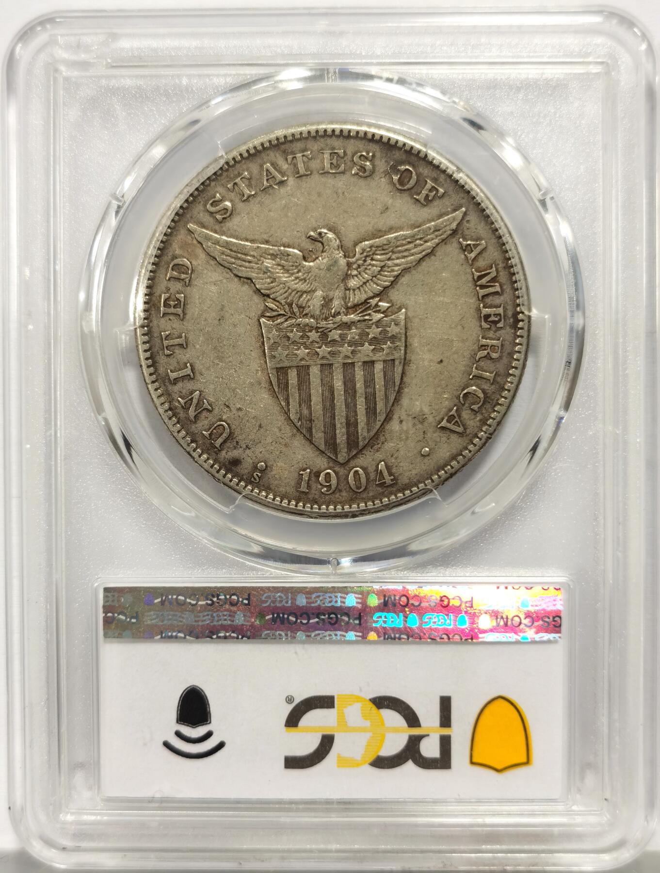 博洋堂世界钱币拍卖第157期（全场包邮） PCGS XF45 美属菲律宾1904年S版打铁女神1比索大银币