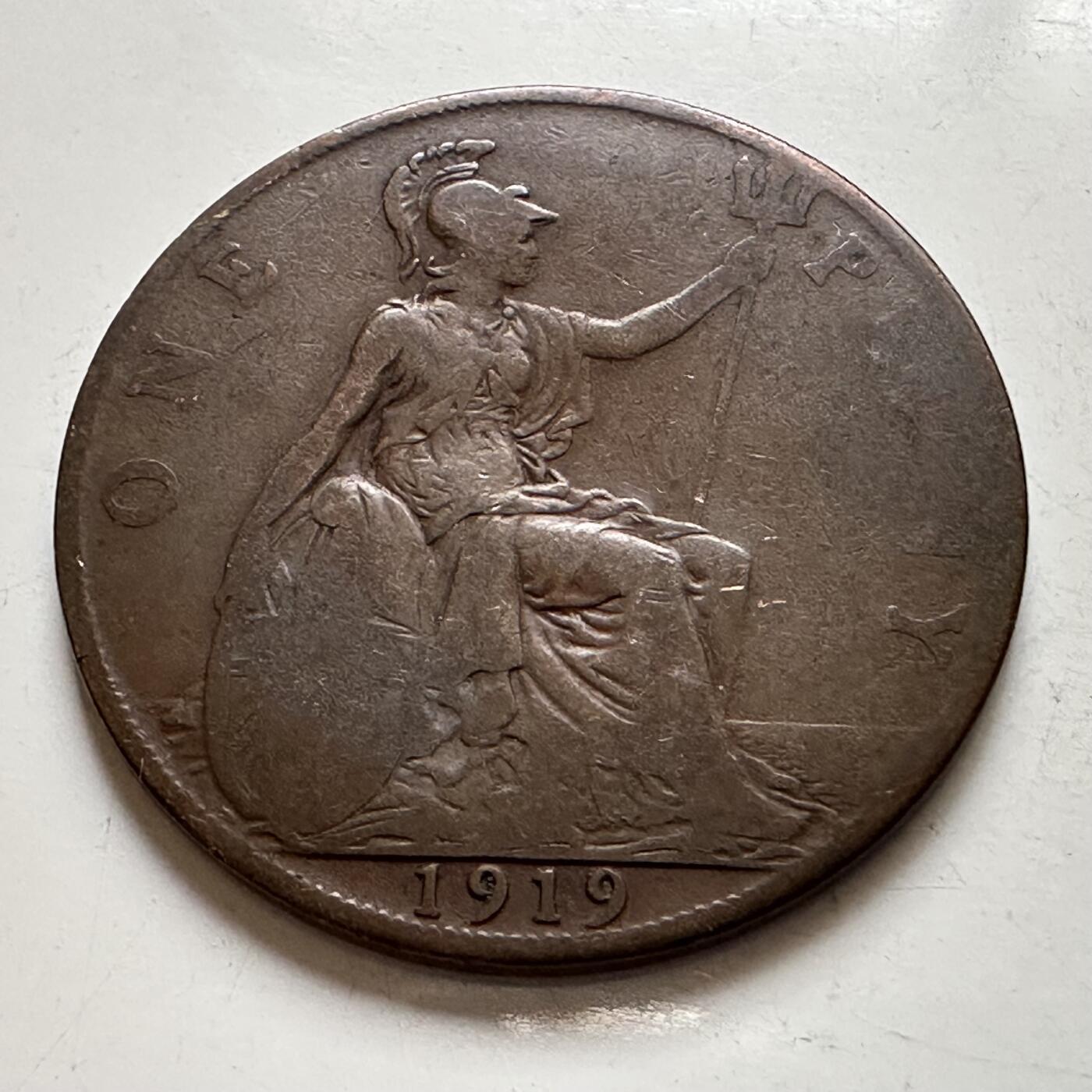 🌹外币初藏🌹🐯2026年第8场  每周二四六晚8️⃣点 接代拍 英国1919年一便士