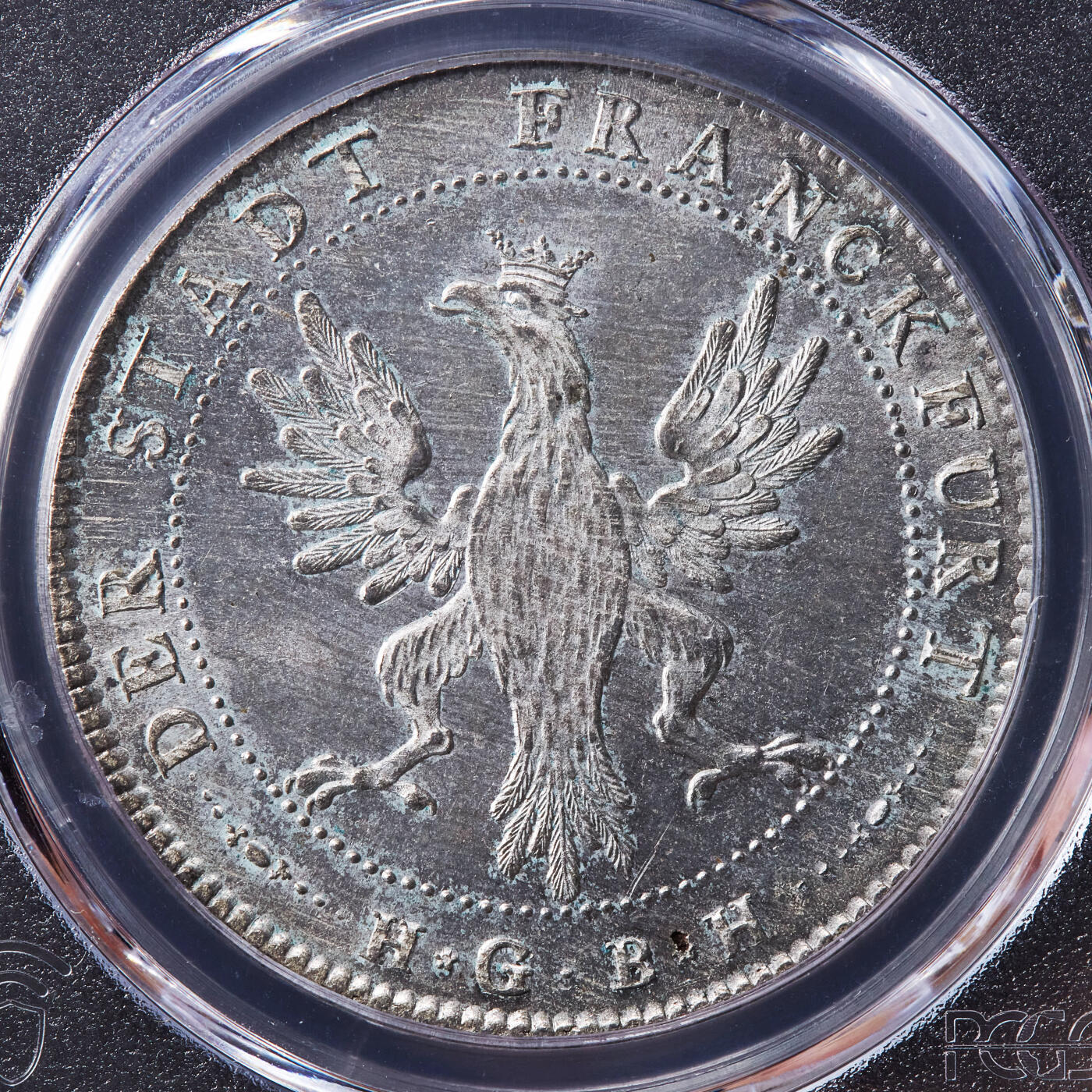 【俄甄集藏】“万象更新、马呈祥瑞”迎新春俄甄精品场-2026年(047)01-21 星期三 晚 19:30 全场包邮 神圣罗马帝国-德国法兰克福1796年HGBH版拔毛鹰1泰勒大银币，PCGS MS65，转光品相，底板凝霜，冠军